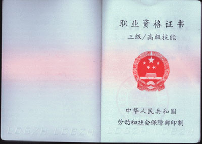 心理咨询师资格考试证书样本_职业培训教育网