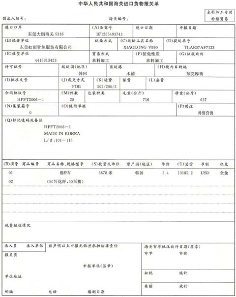 报关员考试综合模拟考前冲刺:报关单改错题_职