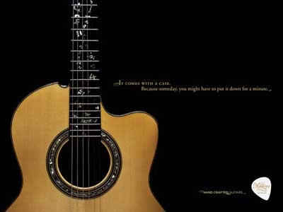 Manzer+手工吉他平面广告设计_职业培训教育
