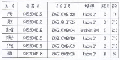 湖南岳阳2011年10月24日-26日职称计算机考试