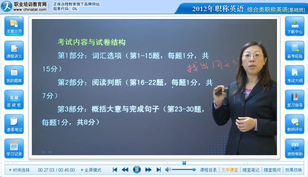 2012年职称英语新课开通全新推出高清课件_职