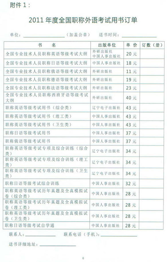 黑龙江2011年职称英语考试报名时间:12月7-2