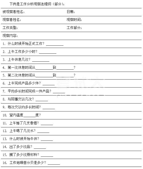 人力资源管理师教材第三章职务分析第二节难点