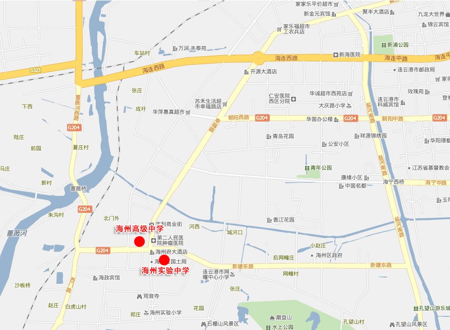 2012年江苏省连云港公务员考试考点地图及公