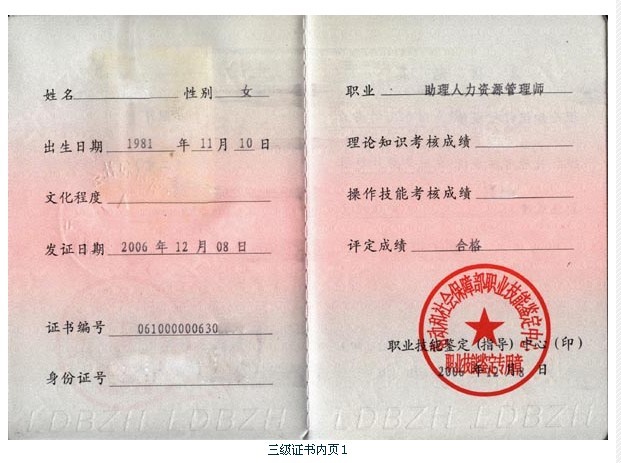 2012年人力资源管理师考试报考指南:考试证书