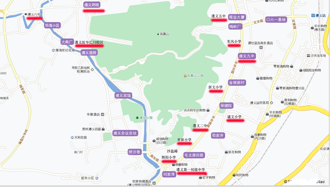 2012年贵州省公务员招考遵义考区考点分布示