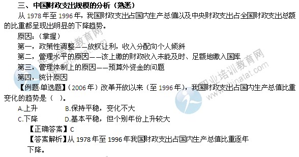 2014中级经济师考试财政税收精讲:中国财政支