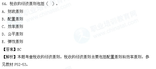 2014年中级财税考试热点:税收的经济原则_职