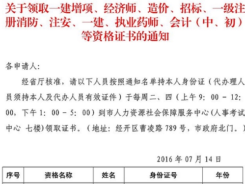 蚌埠2015年经济师考试合格证领取_职业培训教