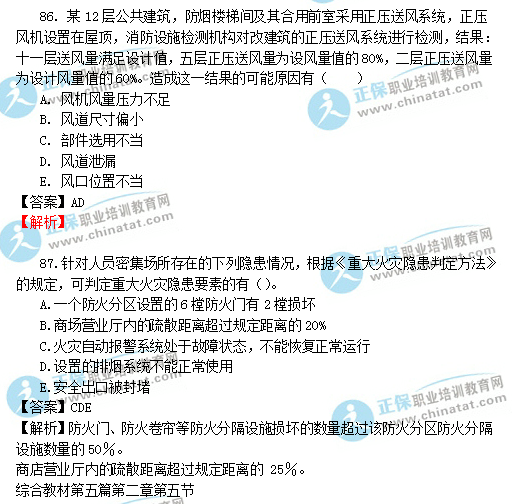 2016一级《消防技术综合能力》考试真题丨网